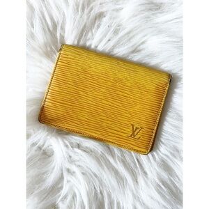 Louis Vuitton Yellow Epi ID Credit Card Holder